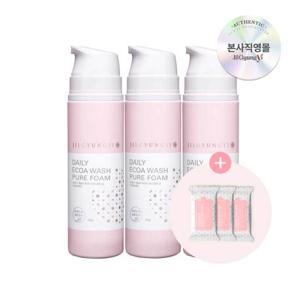 [선물세트] 질경이 여성청결제 에코아워시 퓨어폼 150g x3개+페미닌티슈 x2개+팬티라이너(20개입)+선물쇼핑백