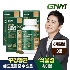 [총 6개월분] GNM 브라질 그린 프로폴리스 3병 / 아연