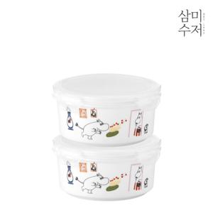 [삼미수저] 무민 더키친 원형찬통 대 820ml 2P