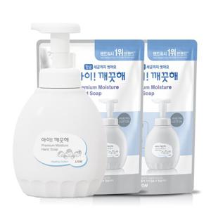 아이깨끗해 PM 힐링코튼 450ml용기x1개+400ml리필x2개