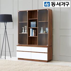 동서가구 모르 1200 3단 유리 장식장 DF918502