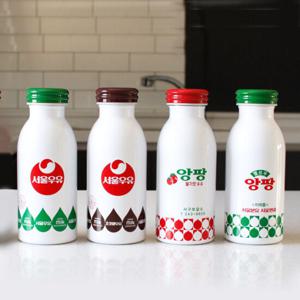 레트로 서울우유 보온보냉 스텐 텀블러 350ml