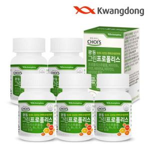 광동 브라질 그린 프로폴리스 5박스 (500mg x 60캡슐) 아연