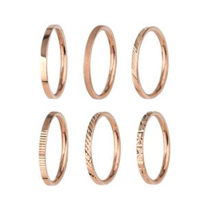 몽슈와 14K 컷팅 할로우 반지