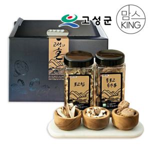 [공룡나라]경남고성표고뜰농장건표고버섯통선물세트(2구)(슬+칩)