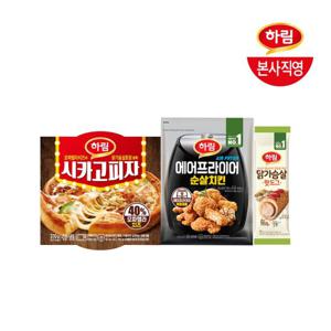 시카고피자+에어프라이어순살치킨+닭가슴살핫도그 90g