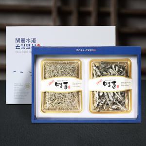 남해안 실속 멸치선물세트 1호(세멸180g+중멸150g)