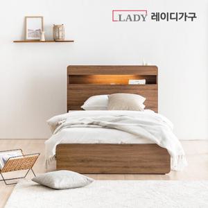 레이디가구 모노 LED 빅 3단서랍 수납 침대 SS_본넬 매트리스