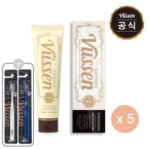 오스템 뷰센 7 미백치약 100g 5개+칫솔 2P 증정