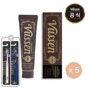 오스템 뷰센 28 치아미백제 80g 5개+칫솔 2P 증정