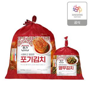 종가 종가집 중부식 포기김치 5.2kg + 열무김치 900g