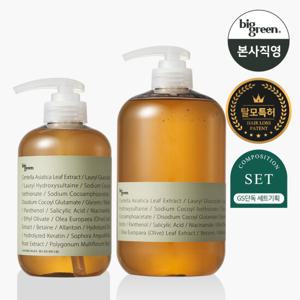 빅그린 탈모 시카 샴푸 500ml+1000ml세트 / 건성 두피