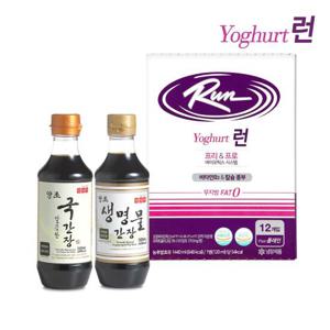 [신앙촌]요구르트런 행복 3호(런12병+생명물500ml+국간장500ml)