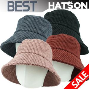 [햇츠온]HatsON 여성 벙거지 골지 버킷햇 챙 햇 모자 H1-3305 AA