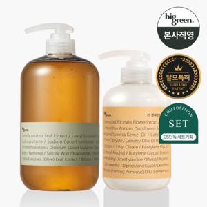 빅그린 탈모 시카샴푸 1000ml+23센서티브 트리트먼트 500ml 세트