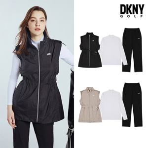 DKNY 포켓베스트+베이스레이어+팬츠 여성 3종세트 2컬러 택1