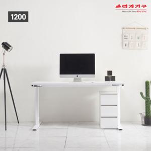 라자가구 비바 1200 전자동 모션데스크(3단서랍장) LJY086