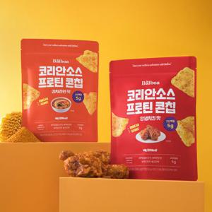 발보아 저당 프로틴 콘칩 양념치킨 김치라면 40g 2종 15개