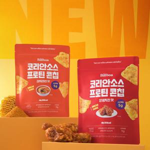 발보아 저당 프로틴 콘칩 양념치킨 김치라면 40g 2종 4개