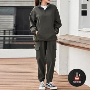 [데드라] 남여공용 기모아노락SET 상하 셋업 SETD6002 (~88size)