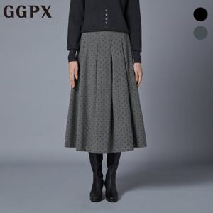 GGPX  페미닌 도트 패턴 플레어 스커트 (GOCSK005F)