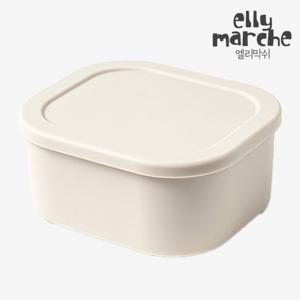 [엘리막쉬] 말랑핏 실리콘 사각 밀폐용기 특대 900ml(그레이/아이