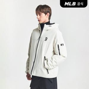 [MLB공식] 고프코어 후드 속사시 경량 숏패딩 BOS (D.Cream)