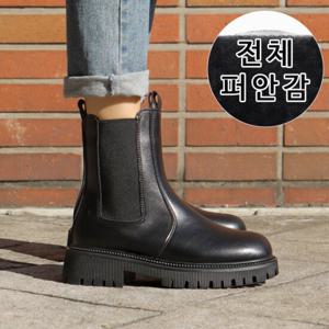 바닐라슈 [퍼안감]첼로아 털안감 인사이드ZIP 첼시 워커부츠(4cm