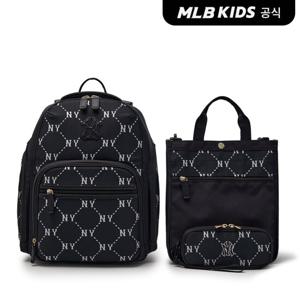 [MLB키즈]25N 자카드 모노그램 3PCS 책가방 세트 NY (Black)