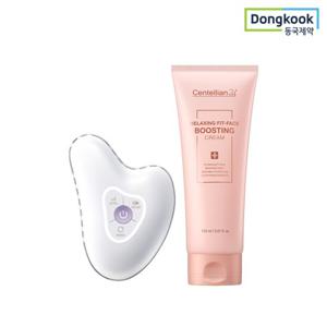 센텔리안24 마데카 프라임 리추얼 화이트 펄 3중고주파 갈바닉 괄사마사지기+핏 페이스 크림 150g