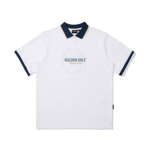 [말본 공식] 말본골프 남성 버킷포인트 베이직티셔츠 OFF WHITE