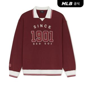 [MLB공식] 스포티브 바시티 오버핏 카라 맨투맨 BOS (Burgundy)