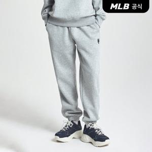 [MLB공식] 베이직 스몰로고 기모 조거팬츠 NYM (Melange Grey)