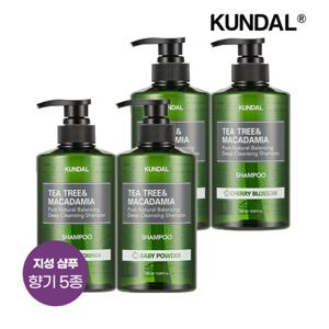 쿤달 티트리 앤 마카다미아 딥 클렌징 지성 샴푸 500ml x4개