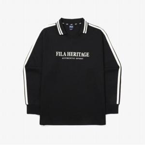 [FILA] TAG가79000원 뉴헤리티지 카라맨투맨(FE2POF6102X_BLK)