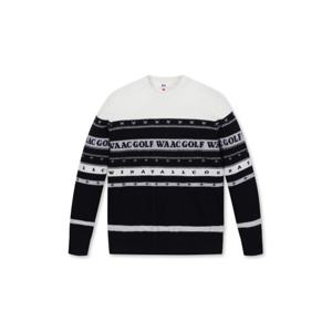 [WAAC] Men Fair Isle Crew Neck Sweater_WMWAW23703WHX