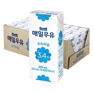 매일 멸균우유 200ml 24개 흰우유 팩우유