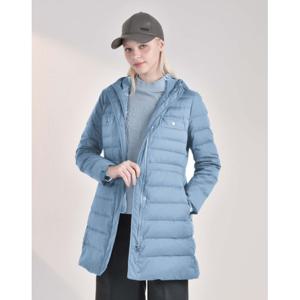 닥스 골프 여성 24FW PREMIUM 블루 구스다운 후드 하프롱 경량 점퍼 DNJU4D728B1