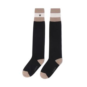 [어뉴골프] 여성 (W) THREE-TONE KNEE SOCKS_BK