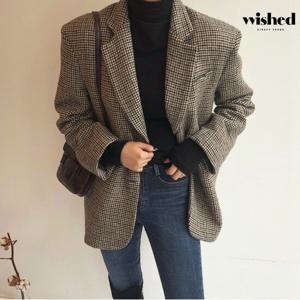 데일리 체크 벨티드 하프 코트 (WIADCT009)