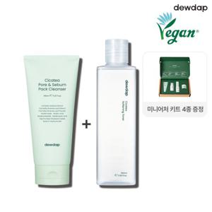 [모공결케어세트]듀댑 시카티 모공 피지 팩 클렌저 150ml+결 토너 350ml