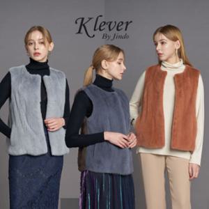 [최초 1490000원] 진도 Klever 유색밍크 휘메일 베스트 (K3W2EV04_)