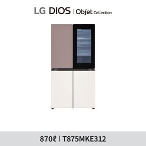 LG 디오스 오브제 냉장고 870L T875MKE312 (핑크/베이지)