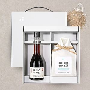 [웰굿]프리미엄 소금 혼합 선물세트 1호(함초400g어간장250ml)