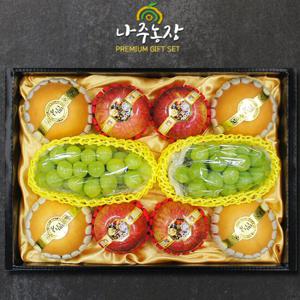 [나주농장] 과일혼합 선물세트 2호 5kg(샤인머스켓+사과+배)