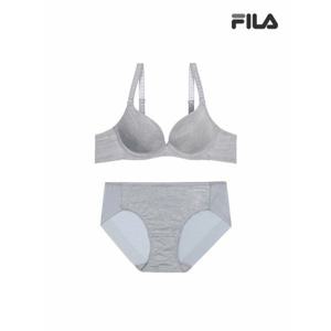 [휠라 언더웨어]에센셜 베이직 라이트멜란지 브라 팬티 세트 (FI4BAF1644FLML_2SKU)