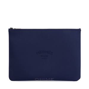 에르메스클러치 음각로고 TROUSSE NEOBAIN GM 마린