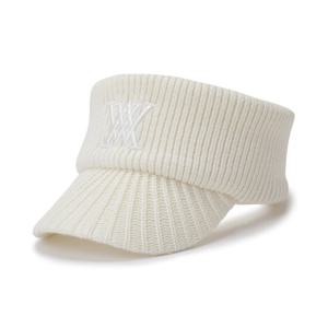 [어뉴골프] SOLID KNIT VISOR_WH