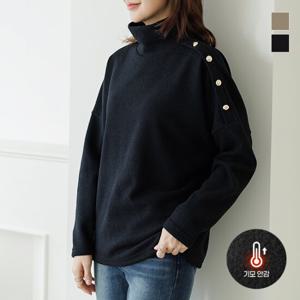 [데드라] 골드링폴라겉기모티셔츠 TBD6085 (~110size)