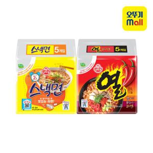 [오뚜기] 열라면 120g 5개 + 스낵면 108g 5개